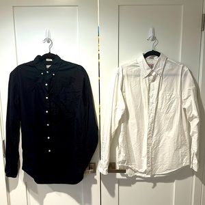 J Crew Button Down Shirts - Black and White